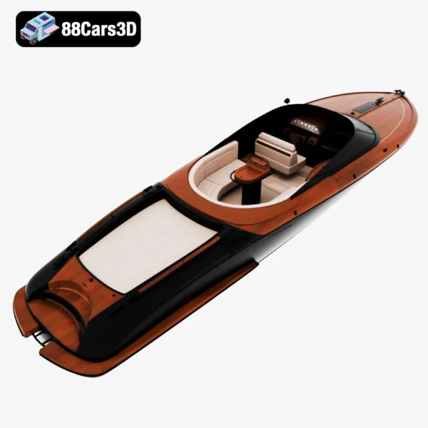 Riva Aquariva Super 3D Model Luxury Italian Speedboat for Rendering