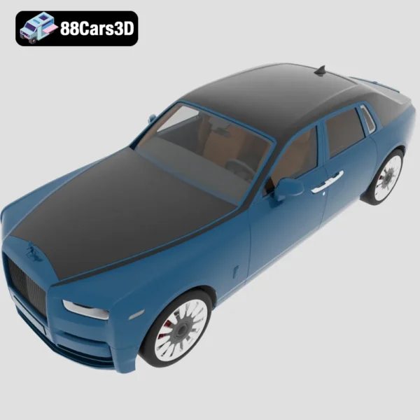 Rolls Royce Phantom 2023 3D Model Ultra Luxury Sedan for Rendering