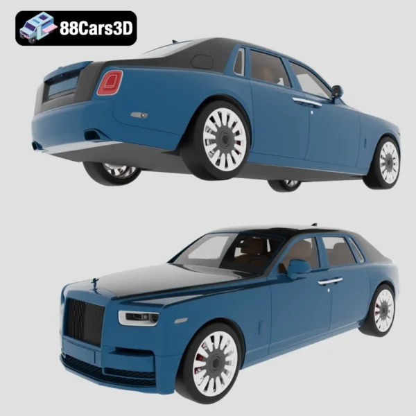 Rolls Royce Phantom 2023 3D Model Ultra Luxury Sedan for Rendering