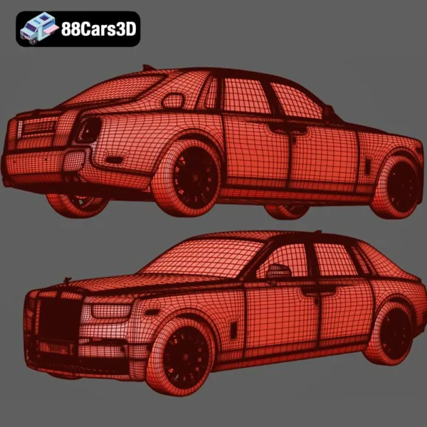 Rolls Royce Phantom 2023 3D Model Ultra Luxury Sedan for Rendering