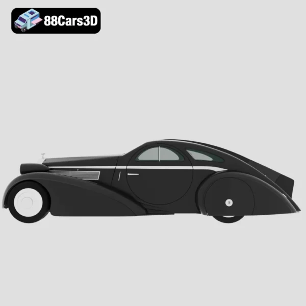Rolls-Royce Phantom Mk1 Jonckheere Coupé 1934 3D Model Art Deco Luxury Car