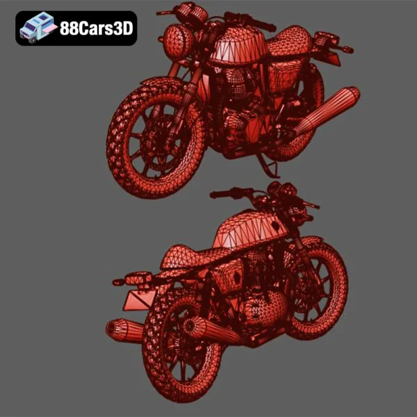 Royal Enfield Continental GT 650 3D Model Classic Café Racer