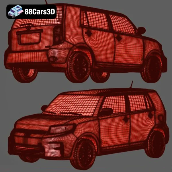 Scion xB 2012 3D Model Boxy Urban Compact for Rendering