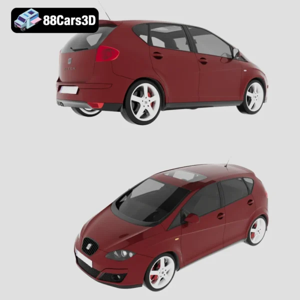 SEAT Altea 2010 3D Model Compact MPV for Visualization