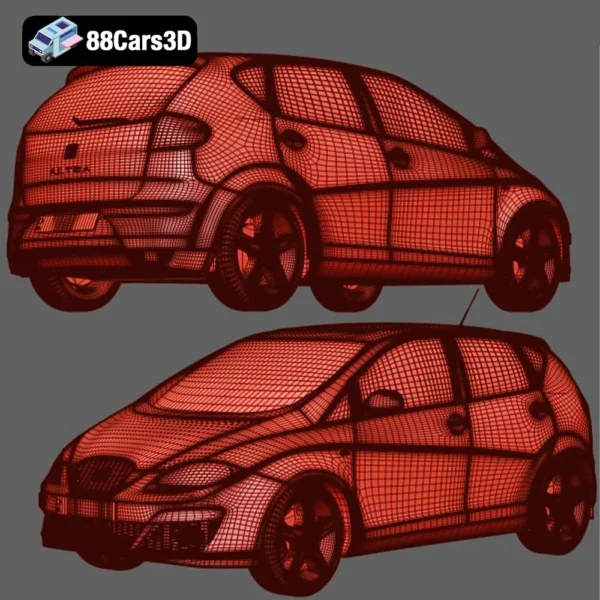 SEAT Altea 2010 3D Model Compact MPV for Visualization