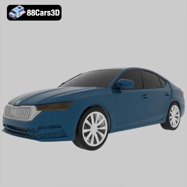Skoda Octavia A8 2020 3D Model Modern Sedan Asset
