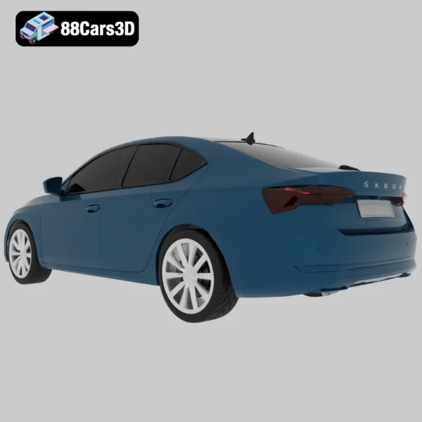 Skoda Octavia A8 2020 3D Model Modern Sedan Asset