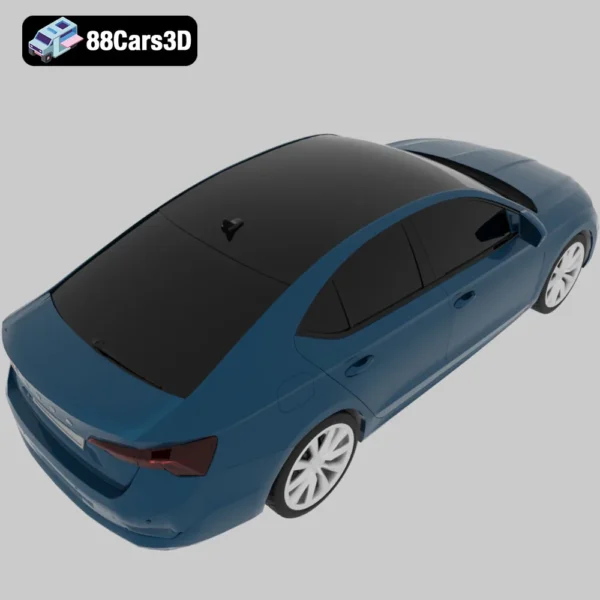 Skoda Octavia A8 2020 3D Model Modern Sedan Asset