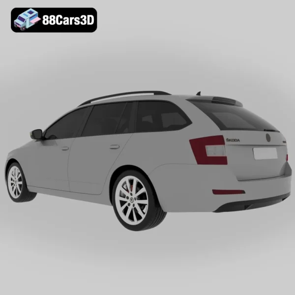 Škoda Octavia Combi 2013 3D Model Practical European Wagon for Rendering