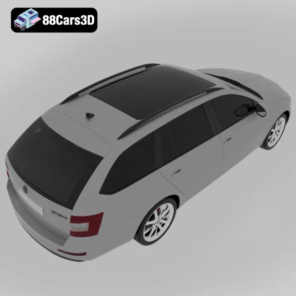 Škoda Octavia Combi 2013 3D Model Practical European Wagon for Rendering