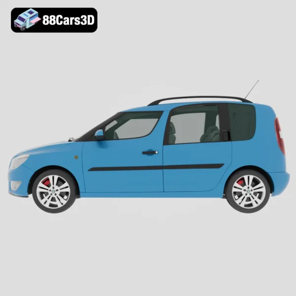 Škoda Roomster 2011 3D Model Compact Multi-Purpose Vehicle for Rendering