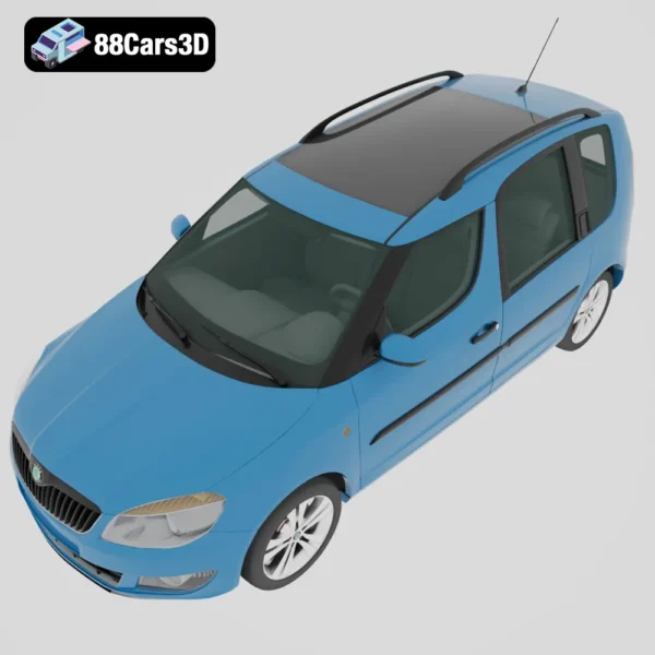 Škoda Roomster 2011 3D Model Compact Multi-Purpose Vehicle for Rendering