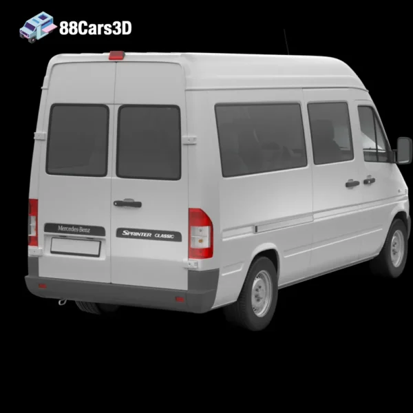 Sprinter Classic Minibus MWB 3D Model Multi Purpose Minibus
