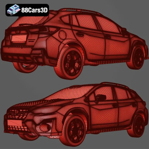 Subaru Crosstrek Sport 2021 3D Model Compact Crossover SUV for Visualization