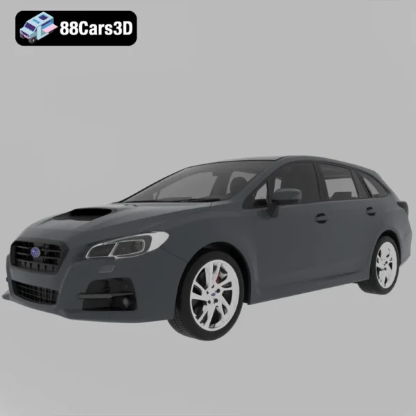 Subaru Levorg 2015 3D Model with HQ Interior Sport Touring Wagon for Rendering
