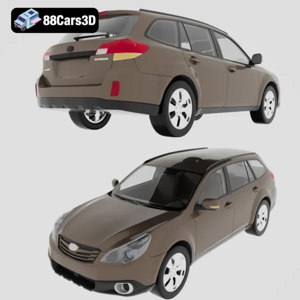 Subaru_Outback_2010-005 Subaru Outback 2010 3D Model Mid Size Crossover Wagon for Rendering