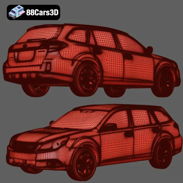 Subaru_Outback_2010-006 Subaru Outback 2010 3D Model Mid Size Crossover Wagon for Rendering