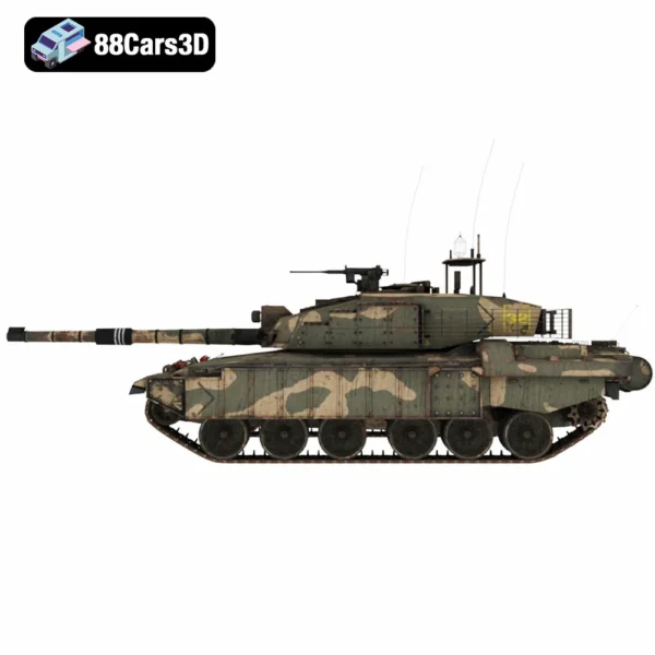 Tank Challenger 2-002 Challenger 2 Tank 3D Model British Main Battle Tank for Games