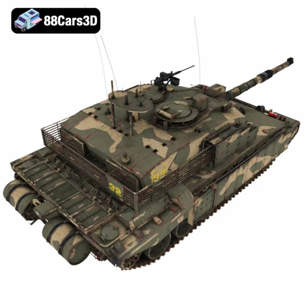 Tank Challenger 2-004 Challenger 2 Tank 3D Model British Main Battle Tank for Games
