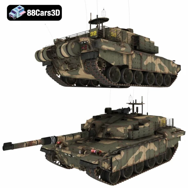 Tank Challenger 2-006 Challenger 2 Tank 3D Model British Main Battle Tank for Games