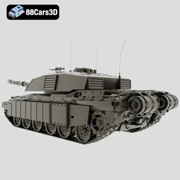 Tank Challenger 2 2010-003 Challenger 2 2010 Tank 3D Model British Main Battle Tank for Games