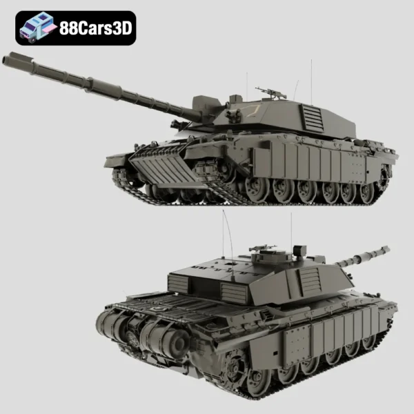 Tank Challenger 2 2010-006 Challenger 2 2010 Tank 3D Model British Main Battle Tank for Games