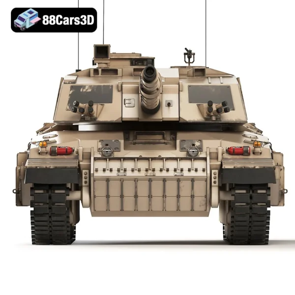 Challenger 2 2010 Tank 3D Model British Main Battle Tank for Games
