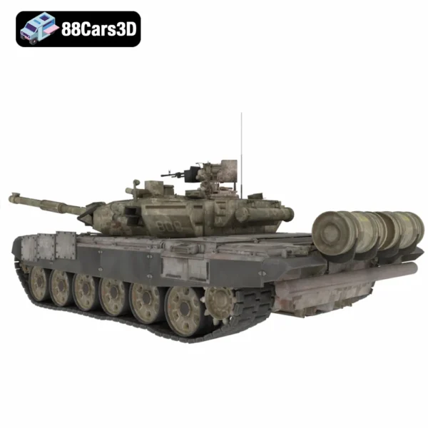 T 90 Main Battle Tank 3D Model Modern Russian Armored Vehicle