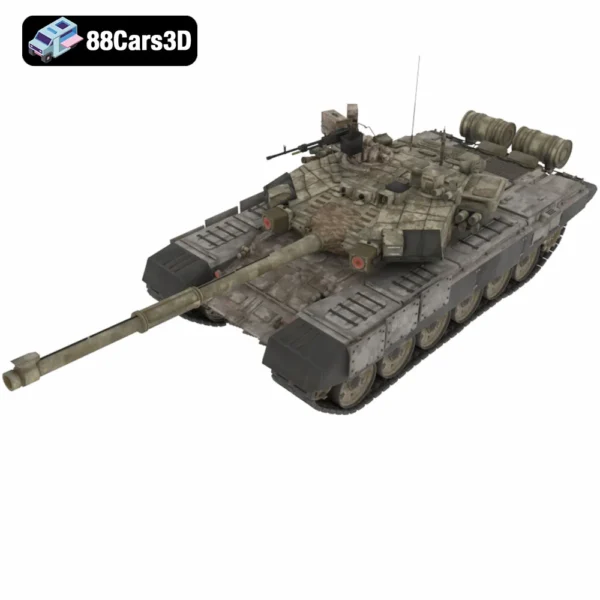 T 90 Main Battle Tank 3D Model Modern Russian Armored Vehicle