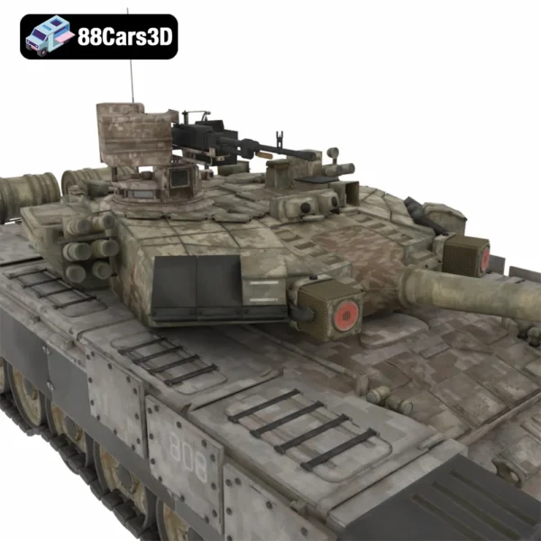 T 90 Main Battle Tank 3D Model Modern Russian Armored Vehicle