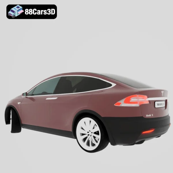 Tesla Model X 3D Model Electric Luxury SUV