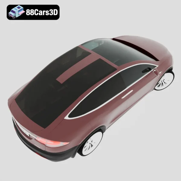 Tesla Model X 3D Model Electric Luxury SUV