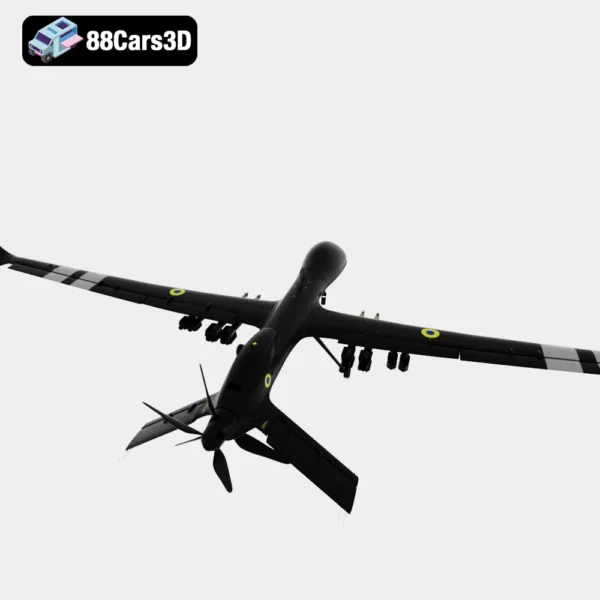 General Atomics MQ 1 UAF SEAGULL 3D Model  Tactical UAV Drone for Military