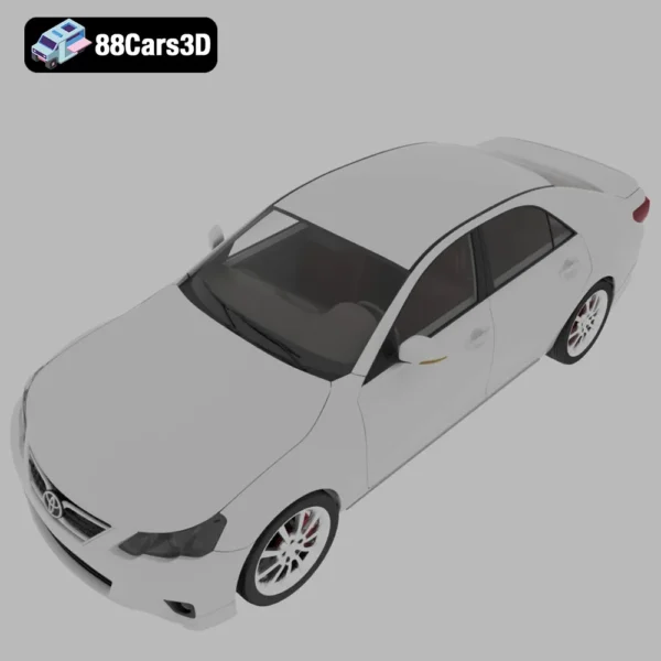 Toyota_Mark_X_2013-004 Toyota Mark X 2013 3D Model Mid Size Executive Sedan for Simulation
