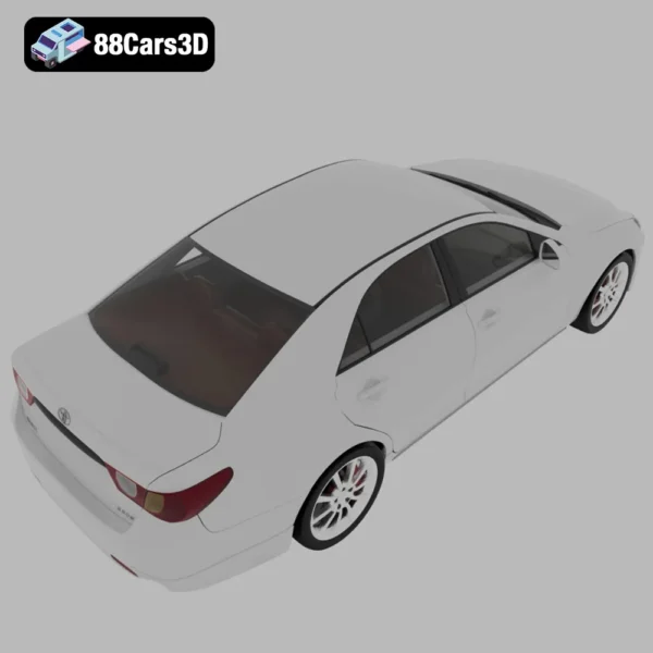 Toyota_Mark_X_2013-005 Toyota Mark X 2013 3D Model Mid Size Executive Sedan for Simulation