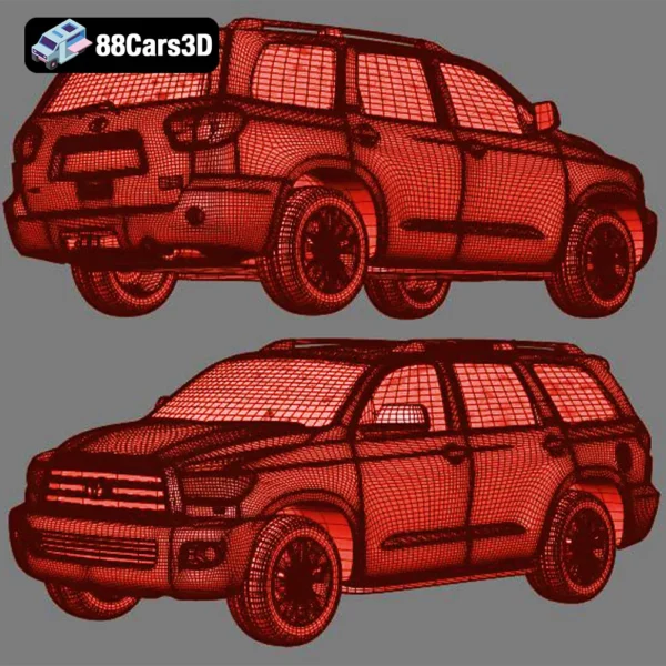 Toyota Sequoia 2011 3D Model Full Size SUV for Simulation