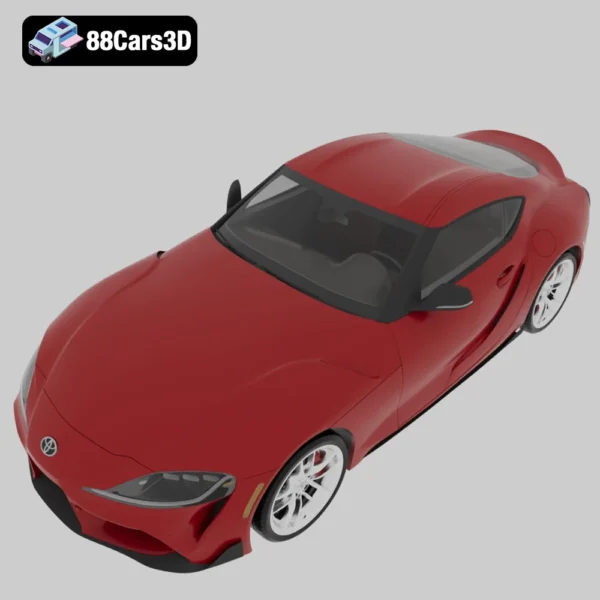 Toyota_Supra_(Mk5)_(A90)_US-spec_2019-004 Toyota Supra US Spec 2019 3D Model Sports Coupe for Game Development