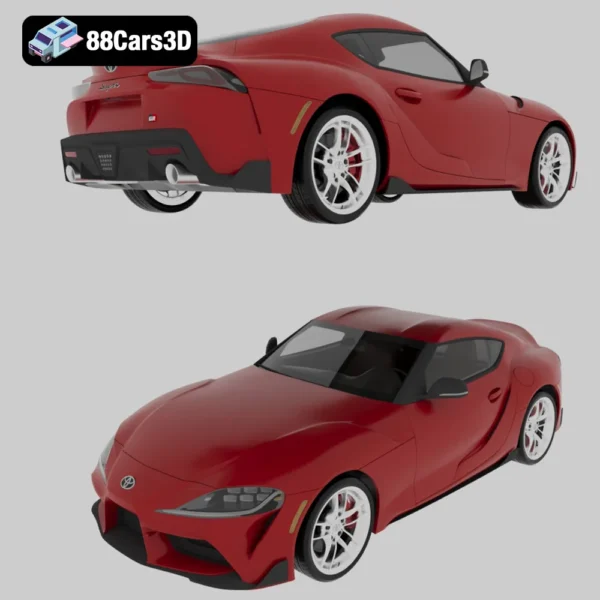 Toyota_Supra_(Mk5)_(A90)_US-spec_2019-006 Toyota Supra US Spec 2019 3D Model Sports Coupe for Game Development