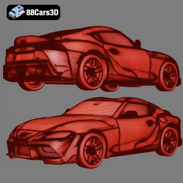 Toyota_Supra_(Mk5)_(A90)_US-spec_2019-007 Toyota Supra US Spec 2019 3D Model Sports Coupe for Game Development