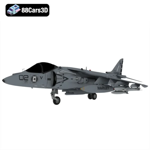 USMC AV 8B Super Harrier II 3D Model V/STOL Ground Attack Jet