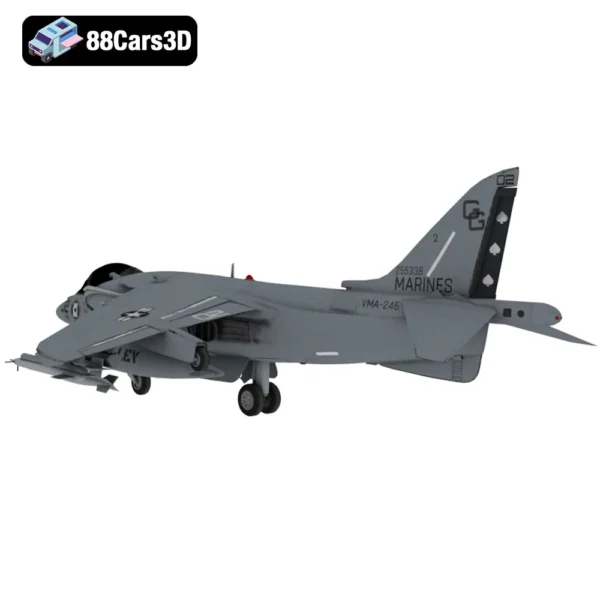 USMC AV 8B Super Harrier II 3D Model V/STOL Ground Attack Jet
