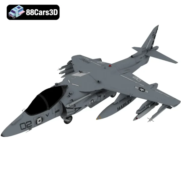 USMC AV 8B Super Harrier II 3D Model V/STOL Ground Attack Jet