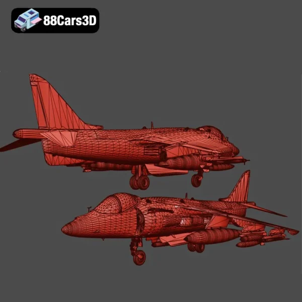 USMC AV 8B Super Harrier II 3D Model V/STOL Ground Attack Jet