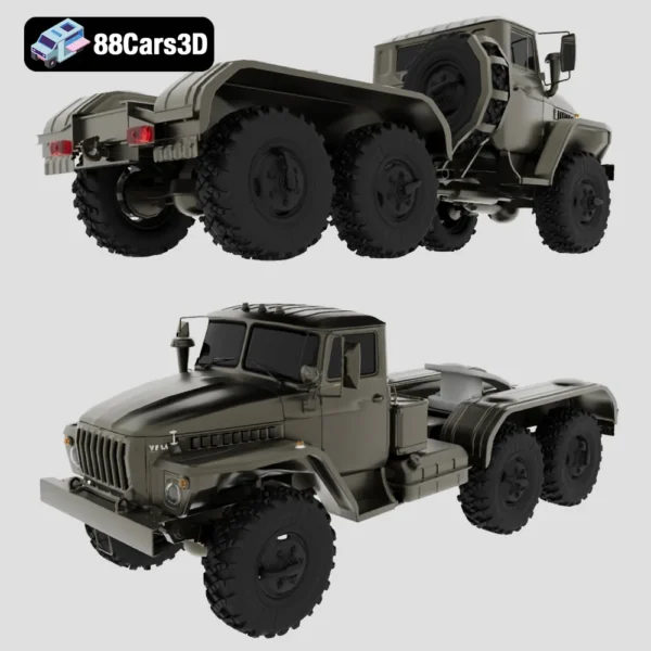 Ural 4420 Truck Tractor 1978 3D Model  Soviet Military Hauler