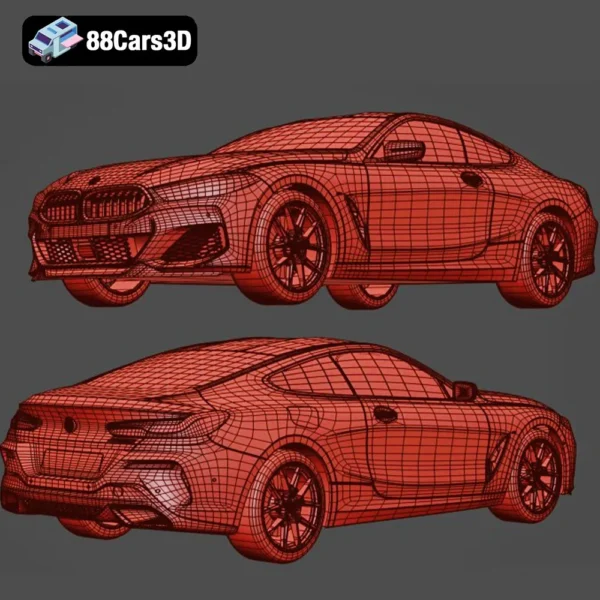 VP_Free_BMW-007 BMW 8 Series Coupe 3D Model Luxury Grand Tourer for Simulation