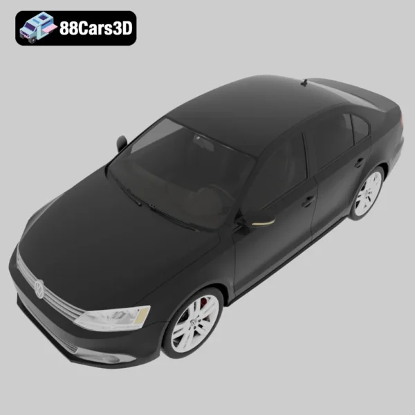 Volkswagen Jetta 2011 3D Model Compact Sedan for Simulation