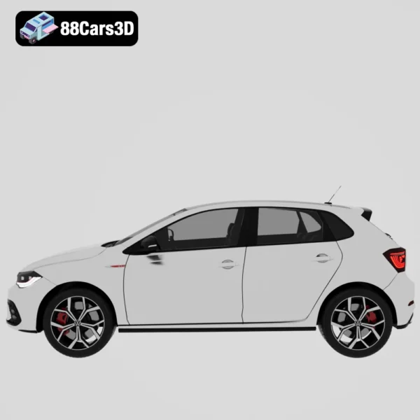 Volkswagen Polo GTI 2022 3D Model Compact Performance Hatchback