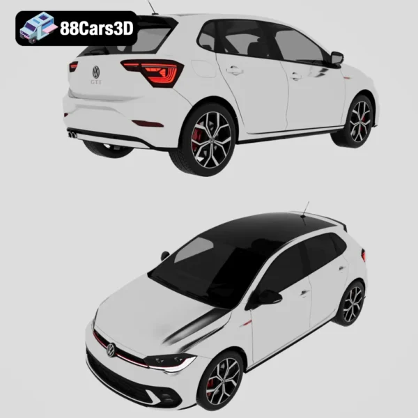 Volkswagen Polo GTI 2022 3D Model Compact Performance Hatchback