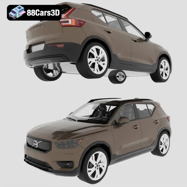 Volvo XC40 Recharge 2020 3D Model Electric Compact SUV with VRay Support