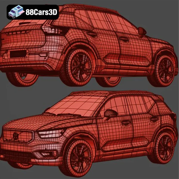 Volvo XC40 Recharge 2020 3D Model Electric Compact SUV with VRay Support